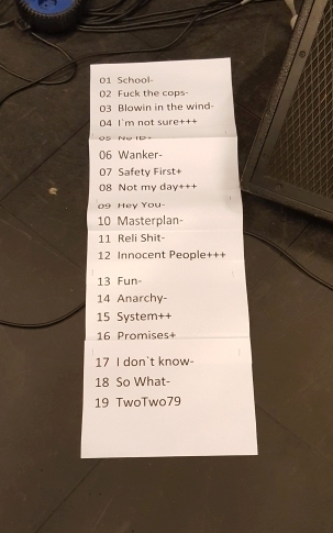 SETLIST IDUNA